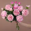 Flores de Peonía Artificiales Estilo Chino con un Toque de Lujo, Hidratantes, Loto de 2 Cabezas, Materiales para Flores Artificiales, Decoraciones para Sala de Estar, Adornos, Fotografía