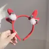 Diadema de Navidad con Cuernos de Reno y Lazo Diadema para el Cabello Femenina Creativa Divertida Pasador Diadema de Cornamenta Diadema para Disfraz de Fiesta Cabello
