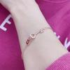 Pulseira Estilo Fresco Cadeado do Amor Simples Estilo ins Luxo Leve Estilo Pequeno Elegante Combina com Tudo Doce Pulseira Celebridade da Internet