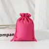 Bolsas de Linho com Cordão Personalizadas para Armazenamento de Doces de Natal e Halloween Transfronteiriços, Saquinhos Lisos, Bolsas de Linho para Joias e Presentes