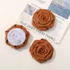 Organza de flores vintage tela rizada camelia diy hecho a mano todo partido pasador accesorios para el cabello accesorios para la ropa venta al por mayor