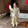Ropa para Bebé Niña Invierno Estilo Chino Festivo Saludos de Año Nuevo Traje Infantil Invierno Engrosado Cálido Conjunto de Tres Piezas