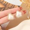 Aretes de Perlas Barrocas Retro con Borlas de Forma Especial para Mujer, Aretes de Rombos con Aguja de Plata, Elegantes y Lujosos