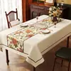 Mantel de Tela Estilo Retro Americano, Lavable, Impermeable, a Prueba de Aceite, Mantel de PVC, Lujo Ligero, Sensación de Alta Gama, Modelo Nuevo 2024