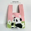 Bolso de Mano Panda Gigante Guofeng Bolso Explosivo Tejido Lindo Combinable Bolso Tejido Nuevo Bolso de Regalo Regalo Acompañante