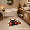 Alfombrillas de felpa con diseño de animales de dibujos animados transfronterizas, alfombrillas de felpa con temática navideña para sala de estar, alfombrillas absorbentes, suaves y decorativas para mantener el suelo caliente