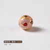 Método antigo gota de óleo aro de cobre cloisonné padrão esculpido contas redondas contas multicoloridas com contas Pulseira de contas feita à mão DIY