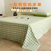 Venta al por mayor del fabricante Estilo Muji Color Sólido Colcha Sencilla Sábana Individual Cubre Cama Dormitorio Hogar Algodón Lavado Agradable a la Piel Sábana Individual