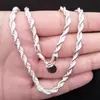 Estilo Dulce Fresco Cadena Retorcida de Cobre y Circonita Accesorios Populares Europeos y Americanos Nuevo Proceso de Galvanoplastia 2025 Universal para Mujer Suministro Transfronterizo