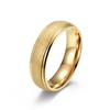Anillo de acero inoxidable estilo europeo y americano, simple, interior y exterior, anillo de presión con forma de arco, acero de titanio chapado en oro de 18 quilates, anillo de sexo neutro para hombre y mujer, estilo frío