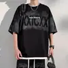 Conjunto de ropa de trabajo estilo americano para hombre, atuendo casual holgado de verano, un conjunto completo de manga corta, nueva marca deportiva de moda 2026 pantalones cortos