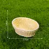 Cesta tejida de mimbre y bambú simulado creativa para paisaje en miniatura, un accesorio de decoración DIY para crear escenas en miniatura