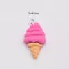 Resina de simulación helado donut flor cactus aretes bolsa llavero colgante accesorios de joyería DIY