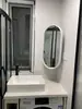 Espelho de Canto para Banheiro, Espelho de Banheiro, Espelho Oval de Parede, Espelho para Banheiro de Hotel, Espelho de Maquiagem, Espelho Retrátil