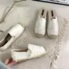Zapatos de Pescador para Mujer, Zapatos de Salón Estilo Chanel, Nuevos Zapatos de Media Pantufla Cerrados de Suela Gruesa Primavera/Verano 2026, Zapatos Mula Perezosos de Poner y Quitar