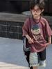 Ropa de Niños Camiseta de Niños Camiseta de Manga Corta Estampada Guapa para Niños Camiseta Holgada de Verano a la Moda para Hombre Dibujos Animados Estilo Occidental