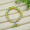 Nueva pulsera pequeña de cristal con flores frescas, anillo único, pulsera de cuentas redondas para mujer, tienda de oro, drenaje vivo, pequeños regalos al por mayor