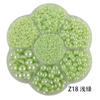 Perla de imitación ABS de fondo plano y medio redondo 5600 en 19 colores, accesorios para ropa, bricolaje, teléfono móvil, joyería para uñas, material en caja
