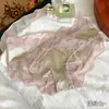 7A Antibacteriano Nuevo Encaje Puro Deseo Ropa Interior Algodón Puro Inferior Cintura Media Cómodo Suave Transpirable Amigable con la Piel Bragas para Niña