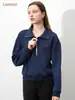CANVAUS Nuevo Sudadera con Cremallera Casual Estilo Academia para Mujer Otoño e Invierno Cuello Polo Bordado Holgada Manga Larga Color Sólido