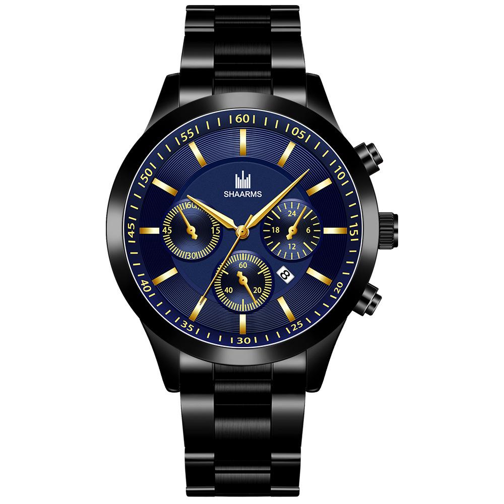 黑色钢带黑壳蓝面金针