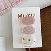 Estilo Coreano Doce Versátil Infantil Franja Pequena BB Clip Cor de Doce Oval Patas Laterais Clip para Cabelos Soltos Bebê Mini Acessórios de Cabelo