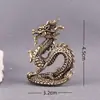 Adorno de Dragón de Latón, Dragón Propicio Ofreciendo Bendiciones, Dragones del Zodiaco Doce, Dragón de Cobre Atrayente de Riqueza, Artesanía Decorativa para el Escritorio de un Jefe de Oficina