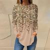 2023 Europeo y Americano Amazon otoño e invierno Nuevo suéter de camisa de manga larga estampada ropa de mujer AliExpress casual cuello redondo manga larga