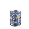 Anel de prata de 999 pés ano a ano vintage prata esterlina anel aberto de prata esterlina para homens e mulheres casal cor de esmalte anel azul queimado