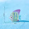Paisaje en miniatura, creativo, que brilla en la oscuridad, colorido, figuras de peces planos - Accesorios decorativos DIY para acuarios de océano, adornos pequeños