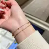 Nova Pulseira de Aço Titânio da Moda para Mulheres, Joia de Mão de Luxo Leve, Pulseiras de Casal Coreanas de Alta Qualidade, Coleção de Pulseiras Femininas