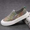 Sapatos de Tecido Masculino 2026 Novo Modelo Fb0818 Cano Baixo Respirável Slip-On Estilo Chinês Estampado Jovem Tendência Casual Tênis