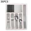 Juego de cubiertos de acero inoxidable transfronterizo de Amazon de 49 piezas con caja de almacenamiento, juego de 48 piezas de cuchillo, tenedor y cuchara dorados