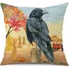 Funda de Almohada Halloween Calabaza Divertida Transfronteriza Amazon Estampado de Lino Funda Decorativa para Cojín de Sofá del Hogar