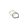 Anel com relevo para joias DIY, anel circular oco com padrão metálico, anel aberto, anel de conexão para corrente de celular, argola de fecho