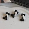 Lindo Mini Pasador de Hueso Blanco y Negro Dulce y Genial Lazo Bebé Niña Coreana Corazón Accesorios para el Cabello Accesorios para el Cabello de Niños Pasador