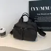 Bolso Cruzado Ligero de Gran Capacidad para Mujer Tela de Nylon Portátil Cuadros Múltiples Bolsillos Viaje Trayecto Versátil Bolso de Hombro Único