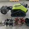 Micro-rotocultivador multifuncional controlado por control remoto, máquina agrícola para zanjeo y deshierbe de huertos, cortacésped de orugas diésel