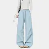 Pantalones Casuales Plegados de Paracaídas para Deportes al Aire Libre para Hombres y Mujeres Primavera 2026 Nuevo Color Sólido Holgado Recto Pierna Ancha Largos