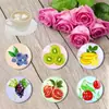 Imán de Nevera de Dibujos Animados de Frutas al por Mayor Personalizado Ilustración Imán de Nevera Personalizado Pintado a Mano Pegatina Redonda de Vidrio de 35 mm