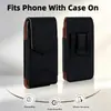 Funda de cuero vertical universal para colgar en la cintura para hombre, estilo de negocios, para llevar en el cinturón, tela Oxford, resistente al desgaste, bolsa de teléfono portátil