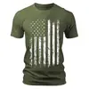 Camiseta de Manga Corta para Hombre Nueva Transfronteriza 2026 con Bloques de Color Impresión 3D, Camiseta Casual Deportiva de Cuello Redondo de Moda