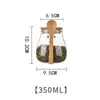Pote de Vidro Transparente de Alta Qualidade com Colher de Madeira, Recipiente para Chá, Pote Selado para Armazenamento, Pote para Frutas Secas e Temperos, à Prova de Umidade