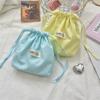 52241 Bolsa de armazenamento de feixe de cor sólida Fones de ouvido Bolsa de pano pequena Bolsa interna de cosméticos Bolsa de armazenamento portátil Absorventes higiênicos