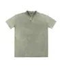 Camiseta de Manga Corta Resistente Lavada con Cuello Polo de Pie 2026 Nuevo Estilo Holgada Oversize Retro Ins Marca de Moda Top