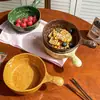 Estilo Ins Coreano Tigela de Tinta Salpicada Cerâmica Retro Tigela para Frutas Iogurte Cereal Café da Manhã Tigela Grande de Arroz Tigela de Sobremesa Conjunto