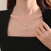 Collar de mariposa para mujer, novedad de verano 2022, diseño de nicho de lujo, cadena de clavícula alta con borla y colgante de circonita