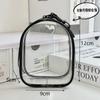 Bolsa de Almacenamiento y Exhibición a Prueba de Polvo para Salidas, Bolsa para Caminar de Muñeco de Algodón de 10 cm, Bolsa Corta Transparente de PVC con Oso Autocrítico
