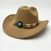 Sombreros vaqueros retro occidentales europeos y americanos para hombres y mujeres, sombreros de ala ancha para viajes al aire libre, sombreros de alta calidad para deportes y ocio de otoño e invierno