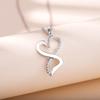 Amazon Moda Europea y Americana Cadena para Clavícula Colgante Forma de Corazón Caliente Collar con Forma de Corazón y Número 8 Regalo de Navidad Cumpleaños